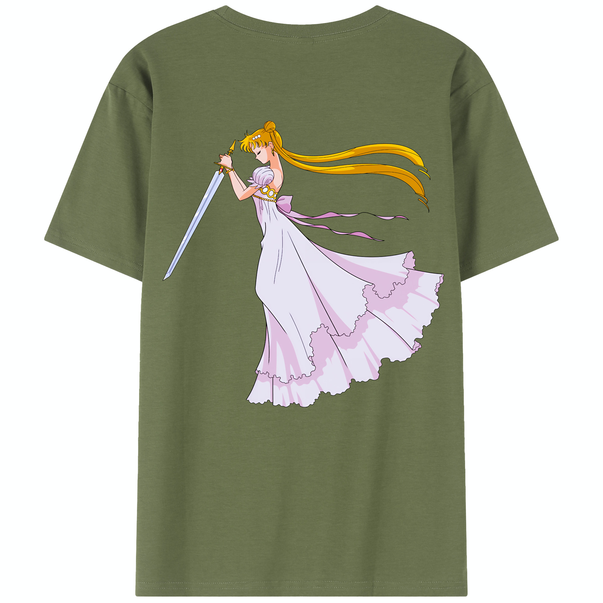 （画像用） 美少女戦士セーラームーン 愛野 美奈子 あいの みなこ Sailor Moon Aino Minako 綿100％半袖Tシャツ（背面プリント）